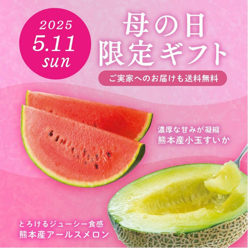 ≪２０２５年母の日限定ギフト≫ 小玉すいか＆アールスメロンセット【送料無料】