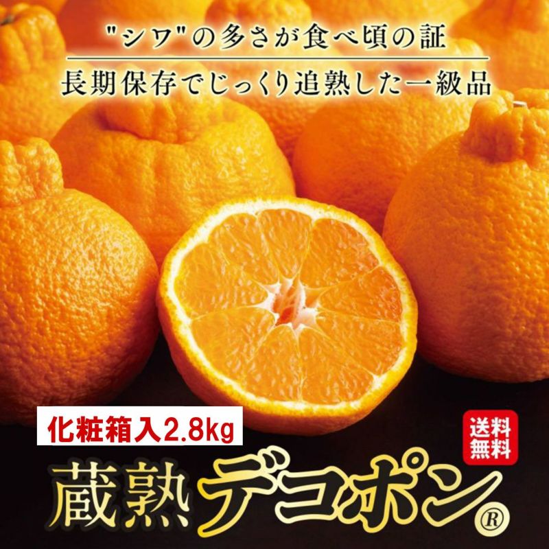 長期熟成　蔵熟玉揃いデコポン 約2.8kg（10～12玉入り ）【送料無料】