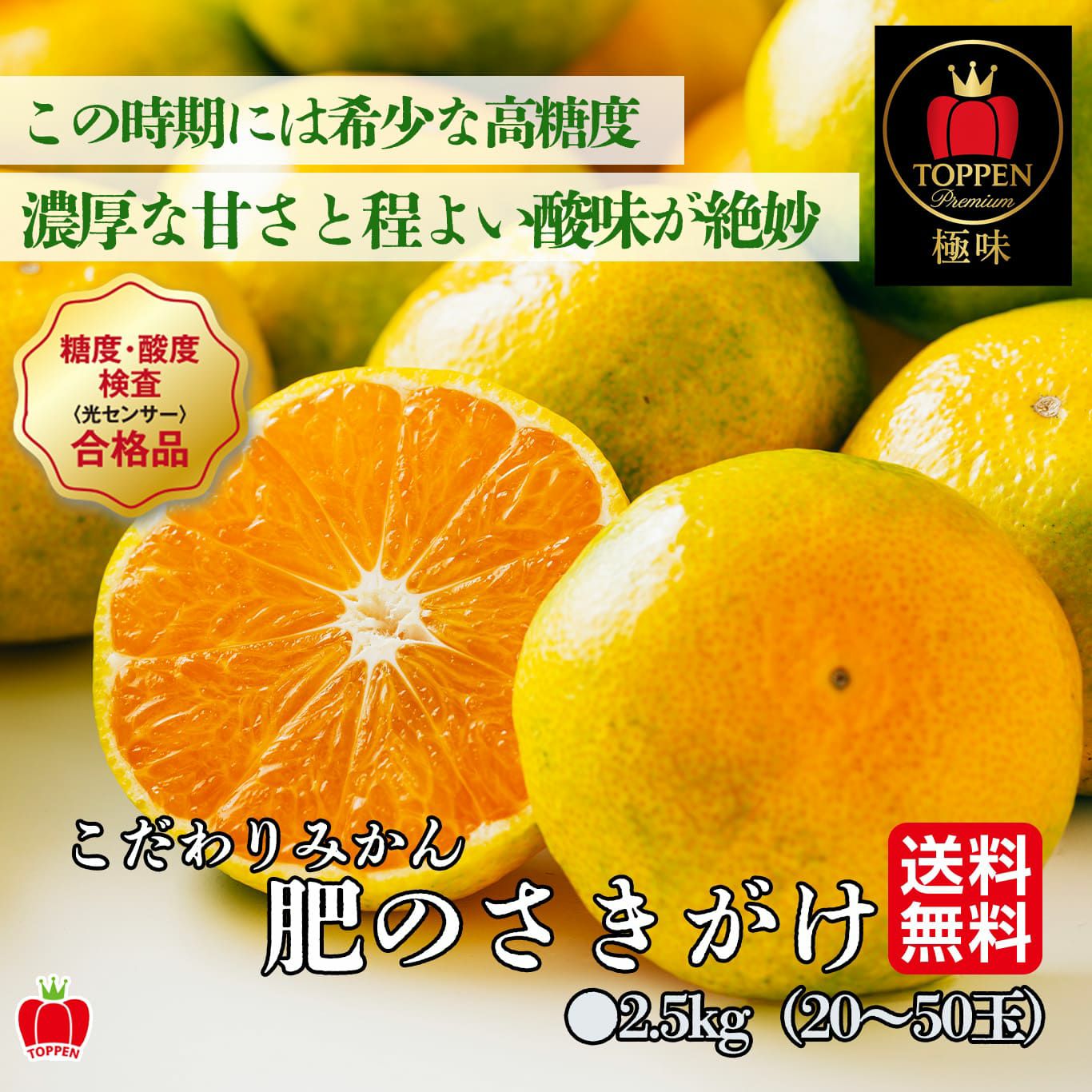 ≪とっぺん極味シリーズ≫こだわりみかん「肥のさきがけ」（中玉） 約3kg（20～30玉入 Ｌ・Mサイズ）【送料無料】