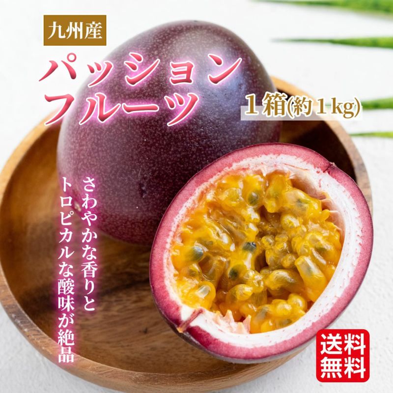 九州産　パッションフルーツ 1kg（11～15玉入り）【送料無料】