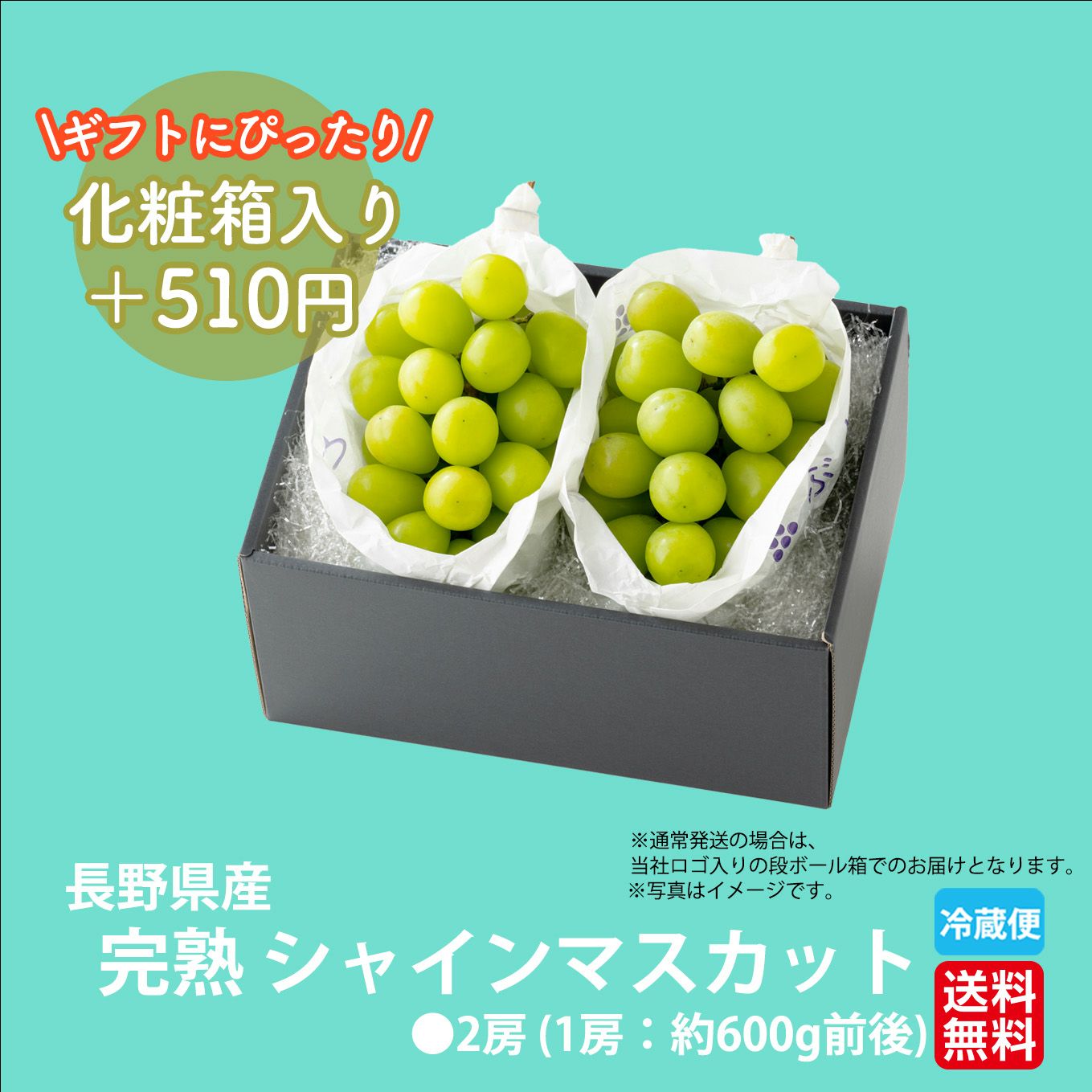 完熟　シャインマスカット　２房（1房：600ｇ前後） 【送料無料】