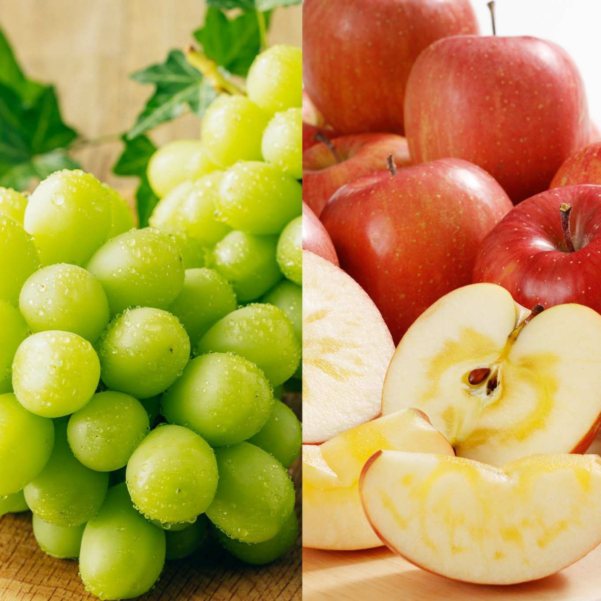 山形県産直　シャインマスカット×サンふじ詰め合わせ 約2kg【送料無料】