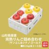 山形県産直　完熟りんご詰め合わせ（サンふじ&シナノゴールド） 約2kg【送料無料】